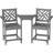 Hikhdpe 2-Person Patio Bar Stools Tall Adirondack Bar Chairs with Arms & Tabletop-1299340664