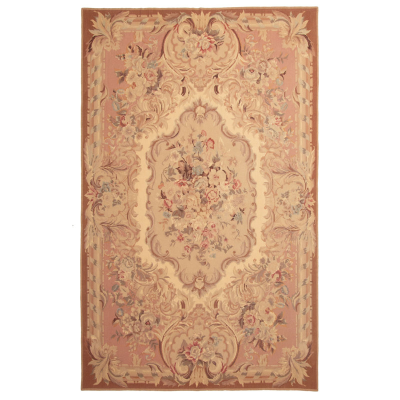 Tapisserie Dynasty Beige kilim 5 pi 7 po x 8 pi 8 po