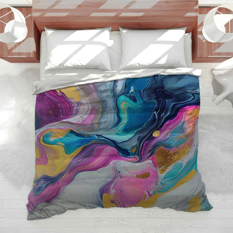 Abstract Bedding Colorful Comforter Eclectic, Twin Comforter