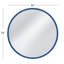 Miroir mural rond Lyra - cadre en résine bleu marine, décor moderne