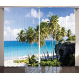 Polyester Semi Sheer Curtain Pair