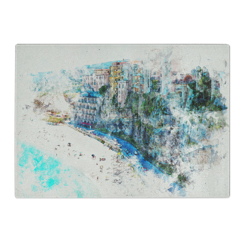 Tropea Beach in Italy Chopping Board, 28.5cm W x 39cm L