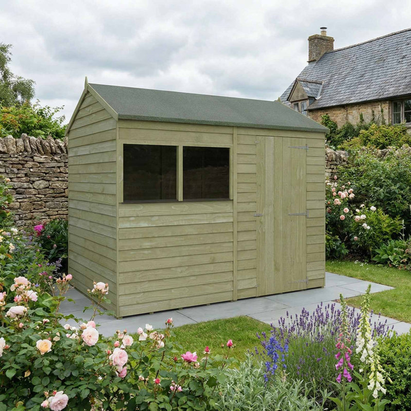 Mercia 8 x 6ft Overlap Reverse Apex Shed, Yes