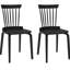 Chaises de salle à manger robustes en bois noir de style campagne moderne pour la cuisine et la salle à manger