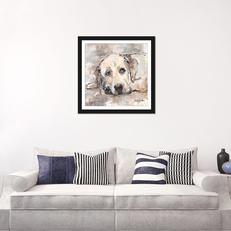 « lazy daze », reproduction sur toile, H 24 po x l 24 po x P 1 po, Papier d'art encadré noir, Blanc