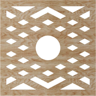 Médaillon de plafond à chevrons