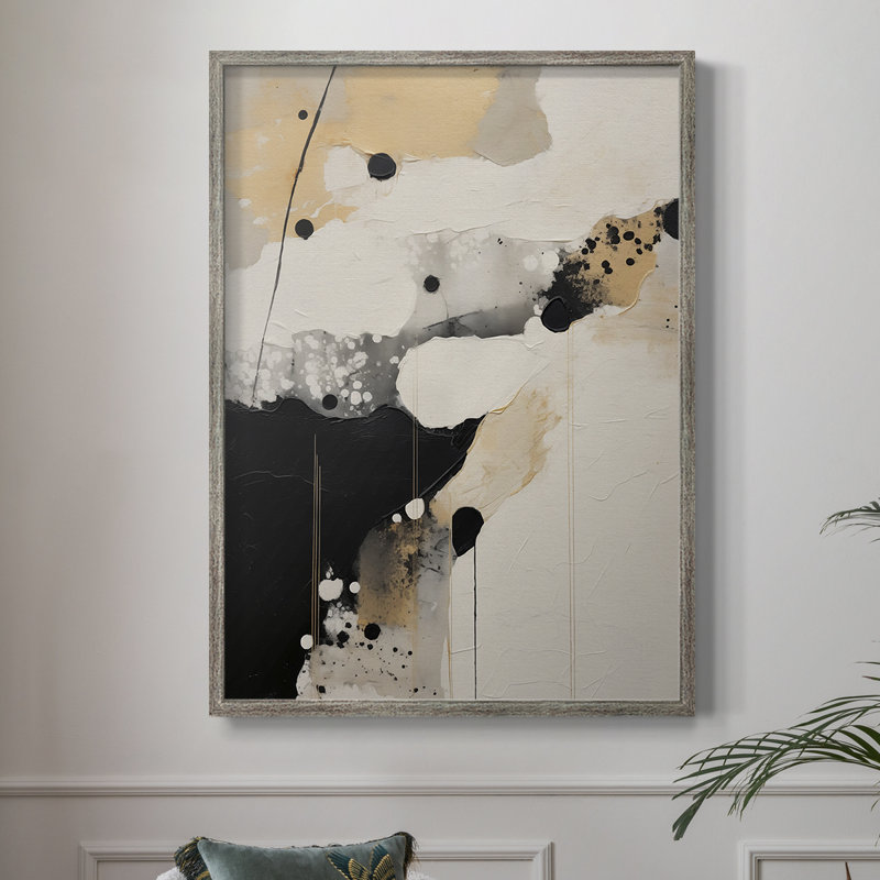 ABSTRACT Series DVIII, reproduction encadrée - bois massif, H 21 po x l 17 po