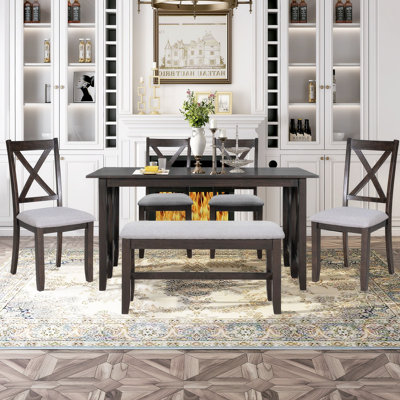 Dining Set with Bench Dining Table with Bench Farmhouse Table and Bench Set Dining Table Set