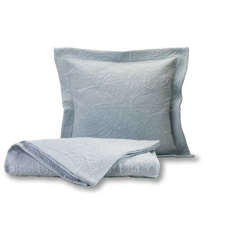 Kaitlyn Cotton Blend Envelope Sham, Duck Egg
