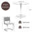 3-Piece Round Glass Dining Table Set-1048524463-1047878756