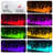59.06"White Modern Simulated Flame Atomizing Electric Fireplace Humidifier-407297318