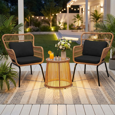 Dawna 2 - Person Patio Conversation Set with Cushions