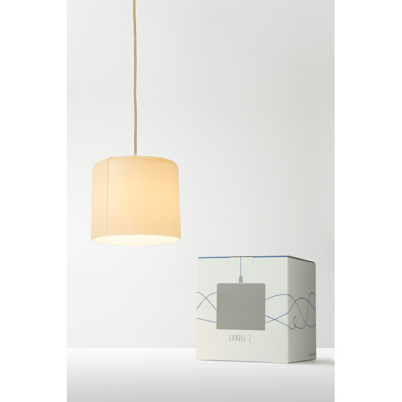 Be.pop 1 - Light Cylinder Pendant, Beige, Neutral
