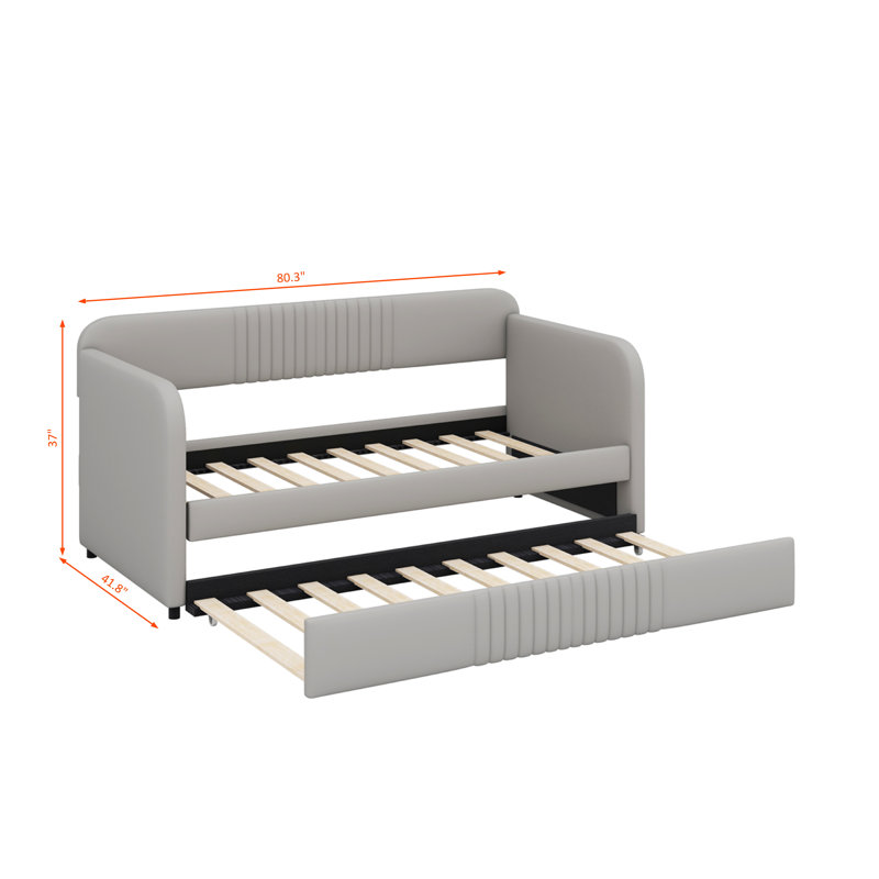 Upholstered Daybed, Gray