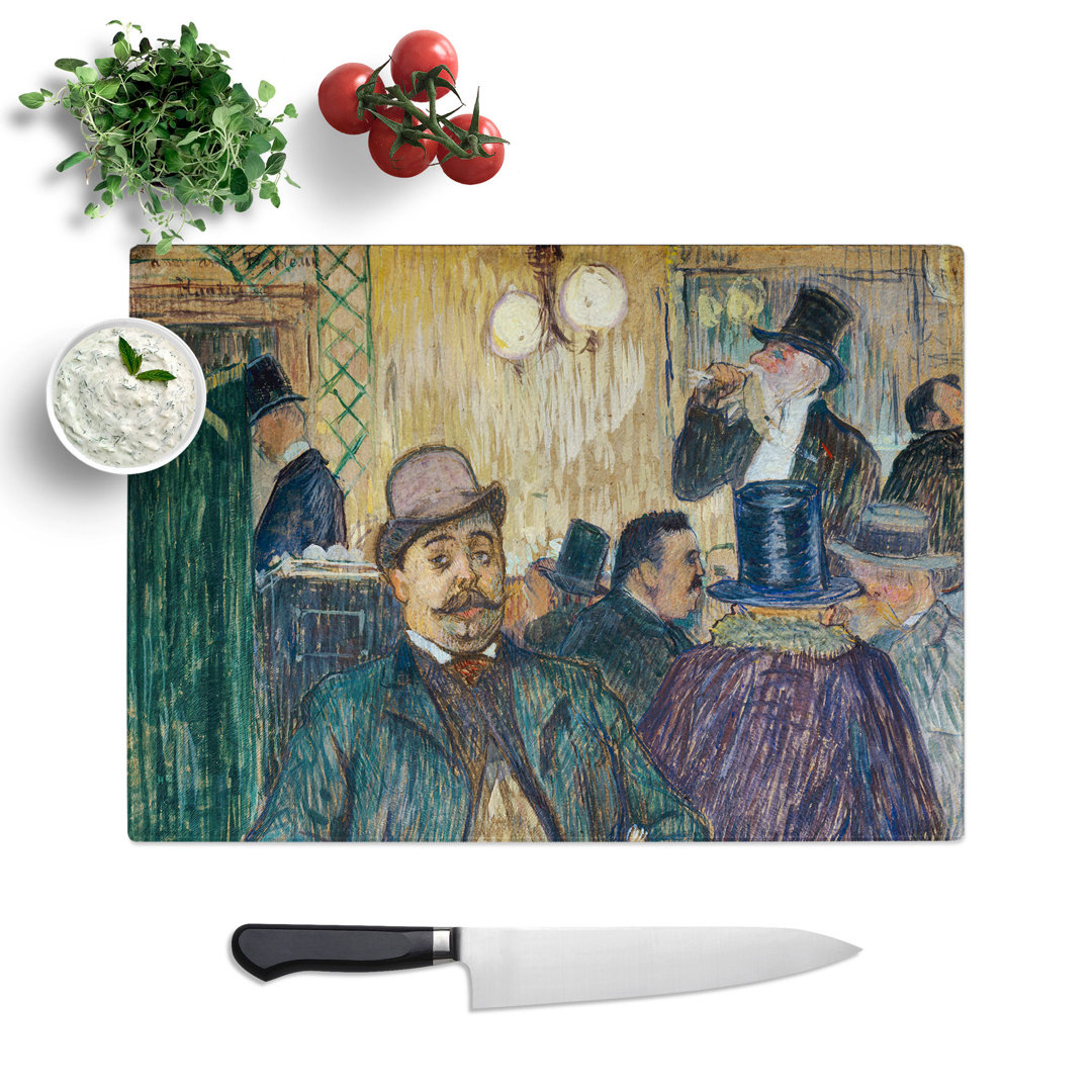 Monsieur Boileau at the Cafe by Henri de Toulouse-Lautrec Chopping Board