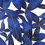 Abstrait moderne feuilles bleues - décor de toile botanique pour chambre à coucher