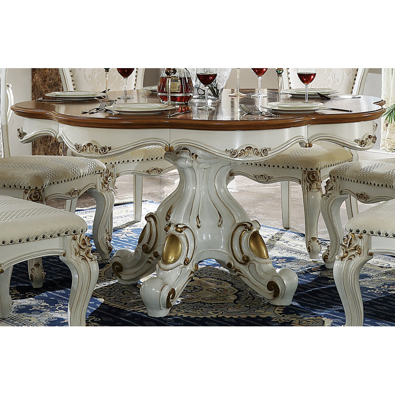 Table de salle à manger Bem, Perle antique