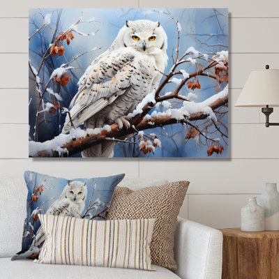 Snowy Owl Winter II - Winter Landscape, art mural