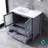 Volez 36 in W x 18.25 in D Single Bath Vanity, White Ceramic Top, 34 in Mirror and Chrome Faucet Set-51245001
