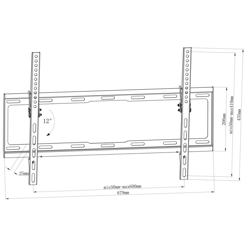Symple Stuff Single Screen Wall Mount, 23.6" x 15.7"