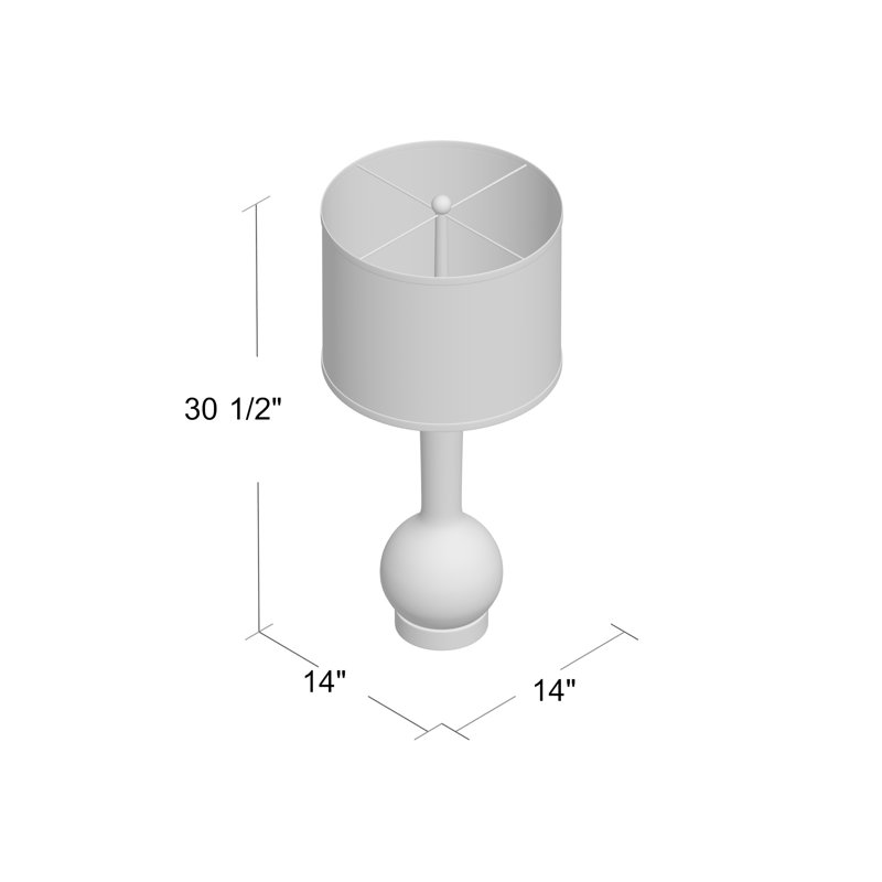 Mcnally Ceramic Table Lamp, White