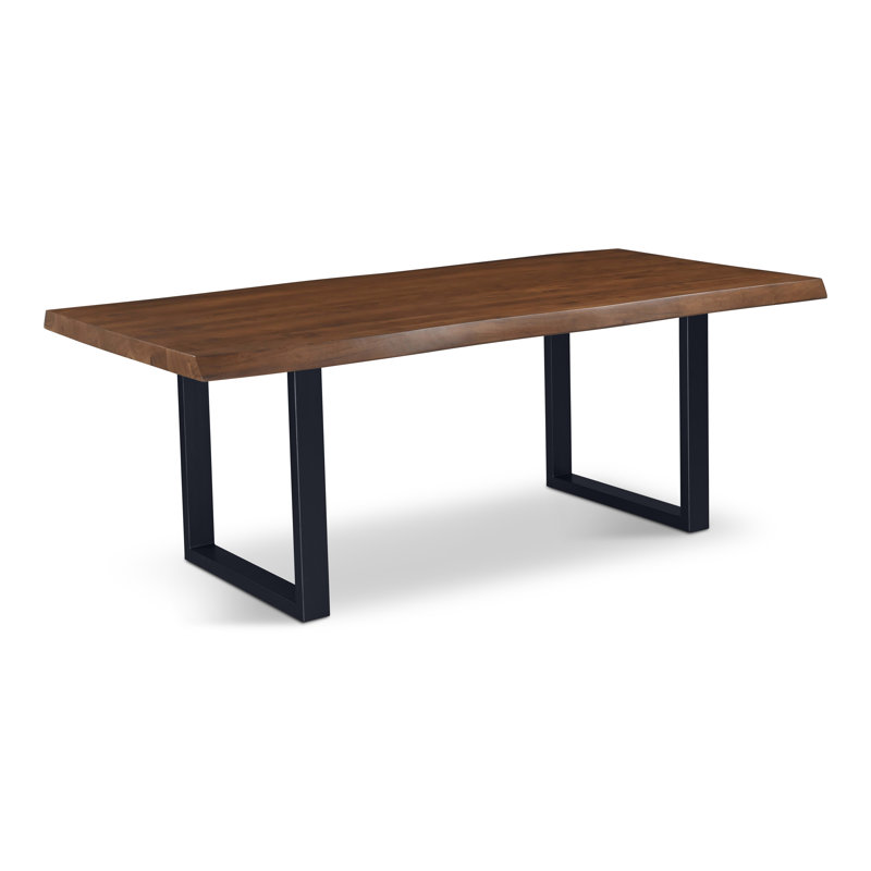 Brooks Dining Table, 29.75"H x 79"L x 40"W, Americano, Black