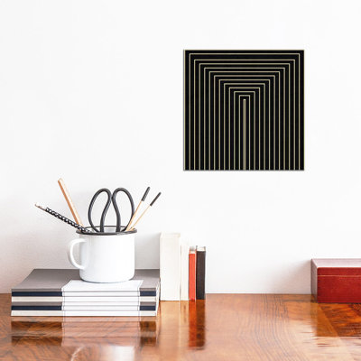 Modern Art- Clinton Plaza From Black Series by 5by5collective - Wrapped Canvas Gallery-Wrapped Canvas Giclée