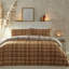 Raffael Flannel Chequered Duvet Cover Set with Pillowcases-820967415-820967409