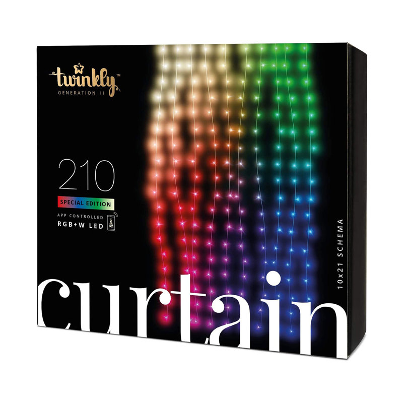 Twinkly Smart Decoration 210 Multicolor and White LED Curtain Lights