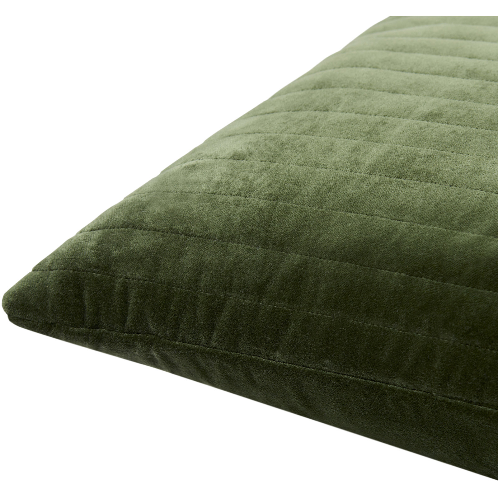 Beirne Throw Pillow, 22" x 22", Down, Medium Green