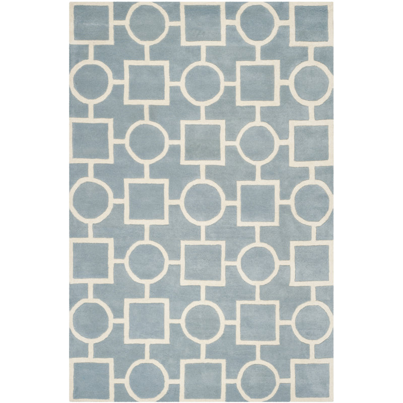 Teresita Hand Tufted Wool Geometric Rug, Rectangle 8' x 10'