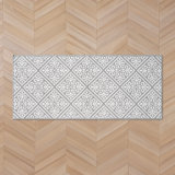 Austell Machine Woven Synthetic Geometric Area Rug in Green/White