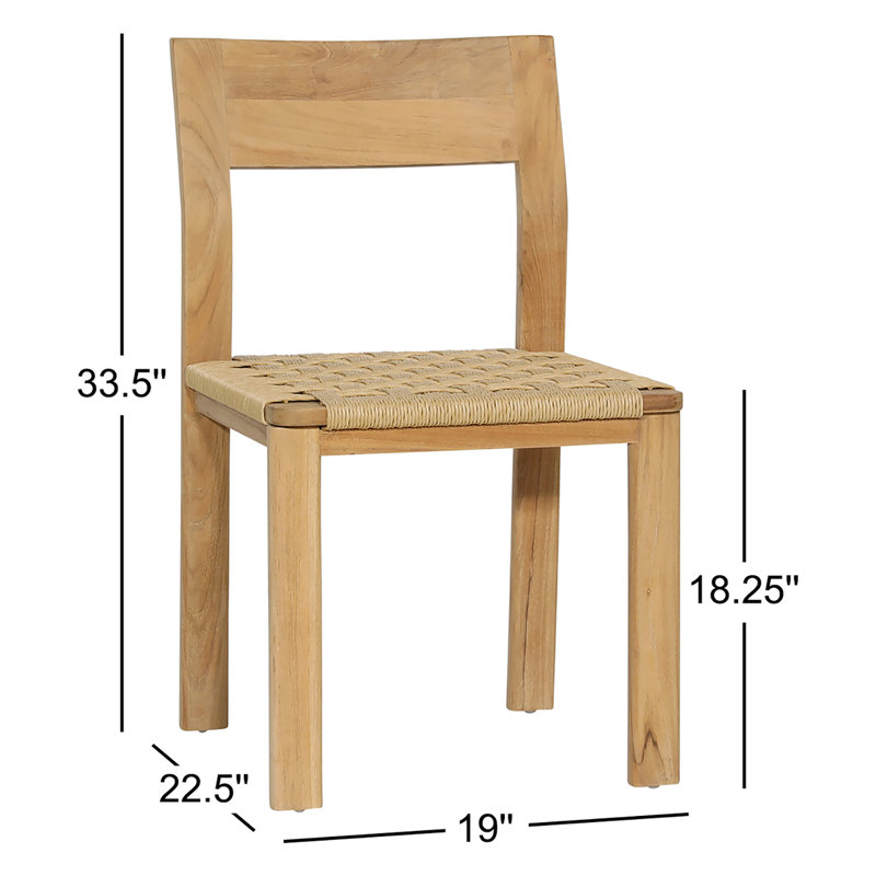 Eldrid Outdoor Armless Dining Chair NaNa