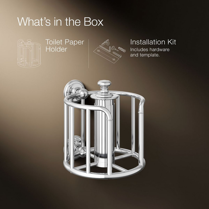 Artifacts® Toilet Tissue Carriage, Polished Chrome