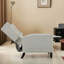 Adjustable Wingback Recliner With Button-Tufted Design | USB Charging & Space-Saving Foldable Side Table-179473503