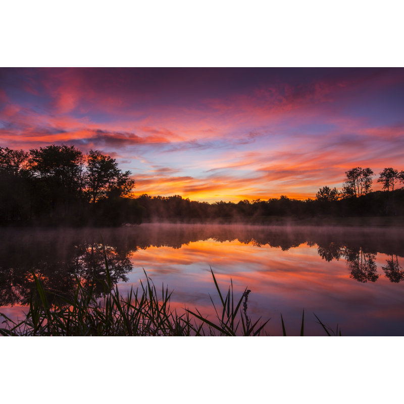 Sunrise Reflection Over Lake by Cta88 - Wrapped Canvas Print, 30cm H x 46cm W