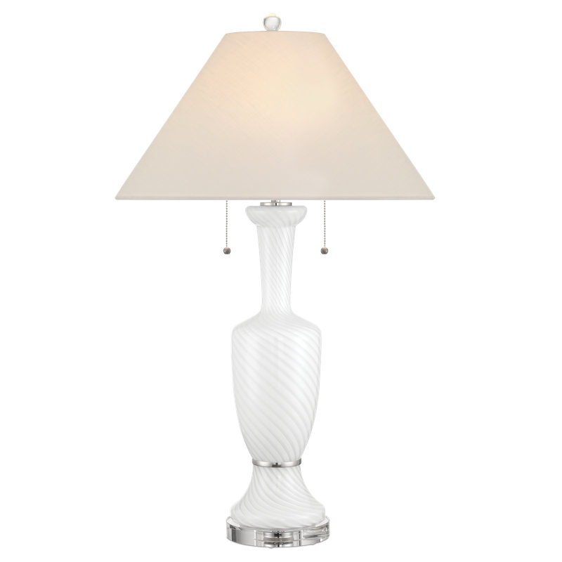 Classico Table Lamp, White/Polished Nickel, White