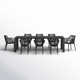 Farrah 39.37'' Rectangular 8 - Person Outdoor Dining Set