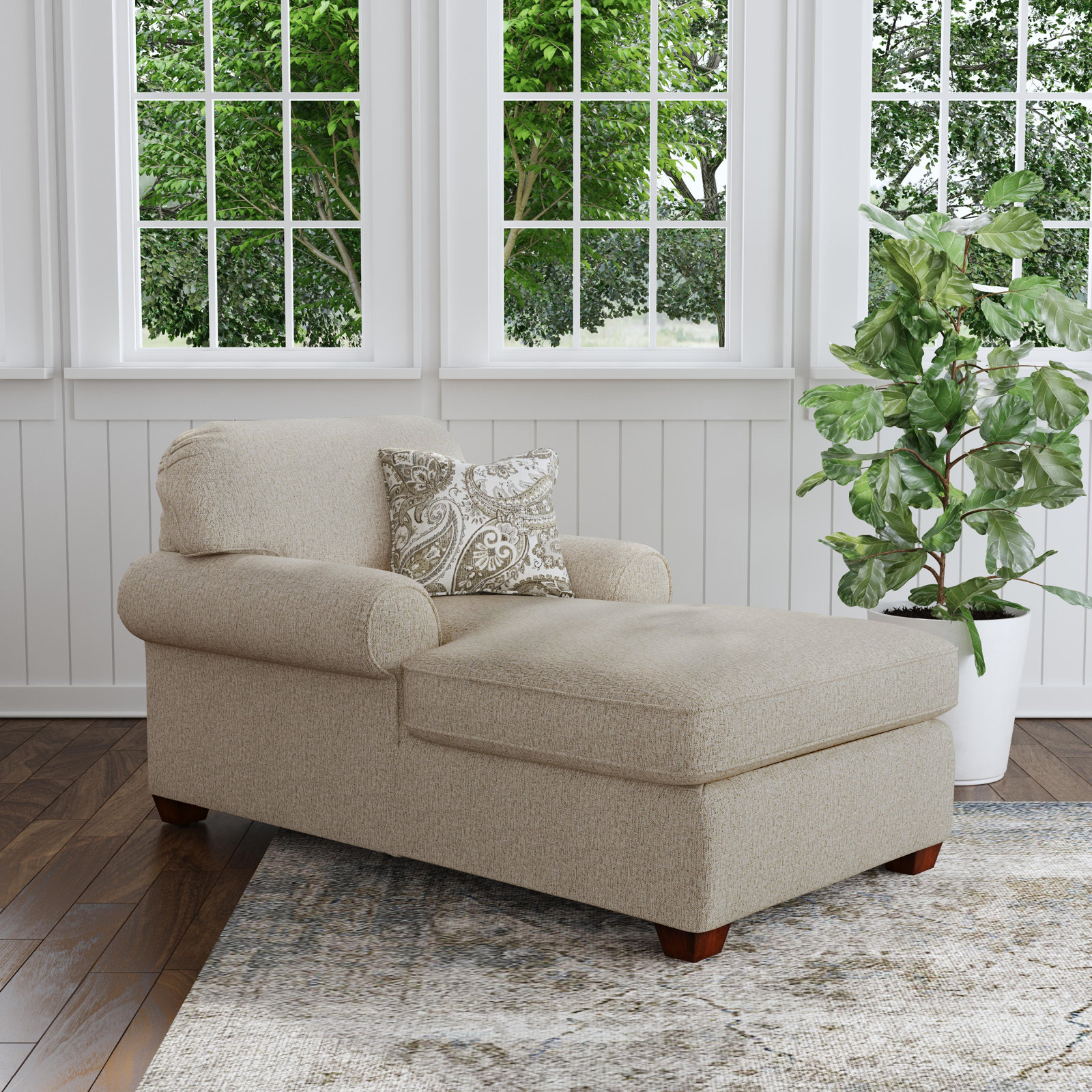 Ornella Chair Chaise, Driftwood Gray Revolution®