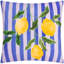 Indoor / Outdoor Blue Square Throw Cushion Cover