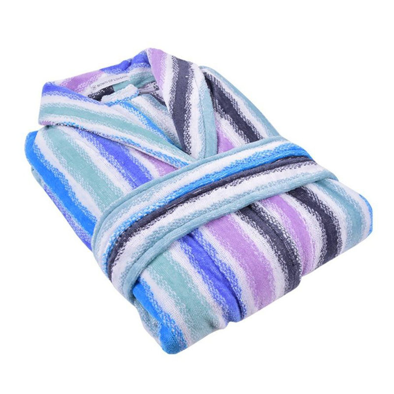 100% Cotton Mid-Calf Bathrobe with Pockets, M