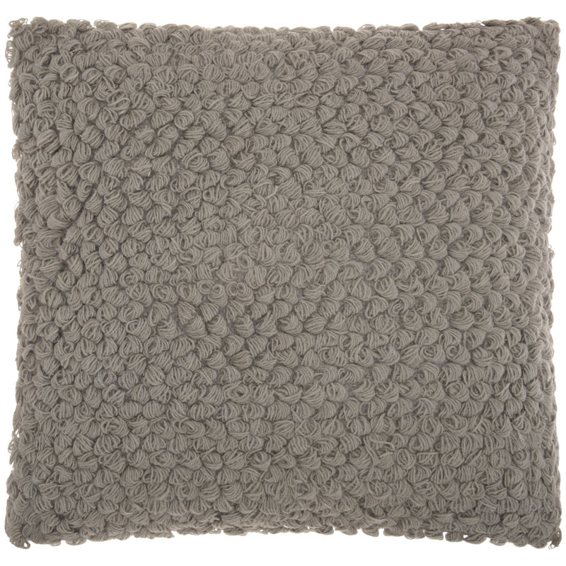 Coussin décoratif à nœuds, Gris clair