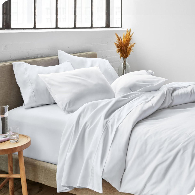 Ensemble de draps pour grand lit - Draps de luxe en microfibre 1800 doux - Double brossé - Poches profondes - Facile à installer - Ensemble de 4 pièces - Draps et taies d'oreiller