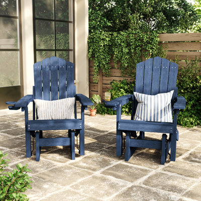 Chaise Adirondack coulissante Smooth Motion, chaise d'extérieur réglable à 3 positions, PEHD facile à assembler et support de dossier ergonomique pour le patio