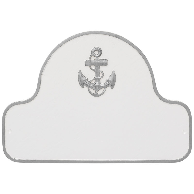 Plaque d'adresse Anchor Arch, Cuivre antique / Cuivre, Oui