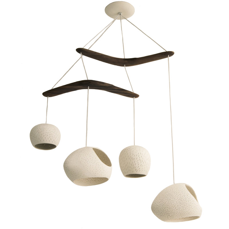Mangassa 4 - Light Cluster Geometric Pendant, 20" H x 27" W x 10" D