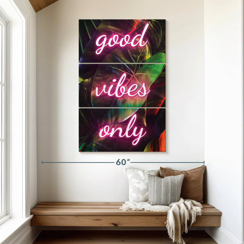 Tergel Good Vibes Only - néon, H 50 po x l 32 po