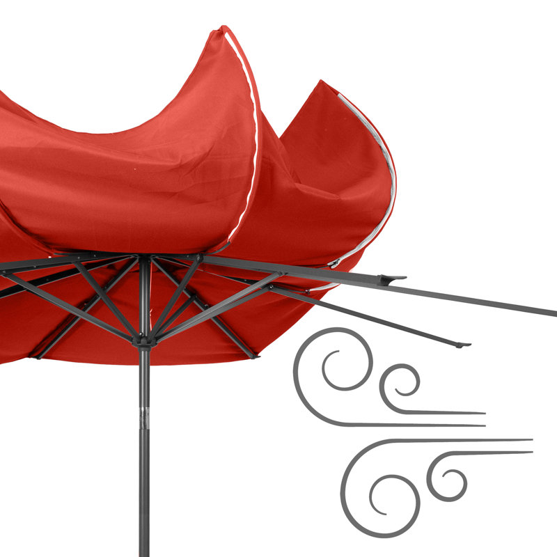 Parasol de marché 9,8 pi Bryn, Rouge pourpre