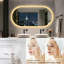 Wall LED Bathroom Mirror Dimmable 3 color temperature Anti-fog -1192455258