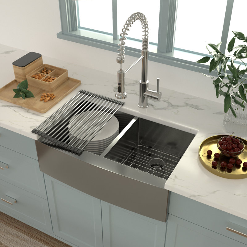 33'' L Double Bowl Stainless Steel Kitchen Sink